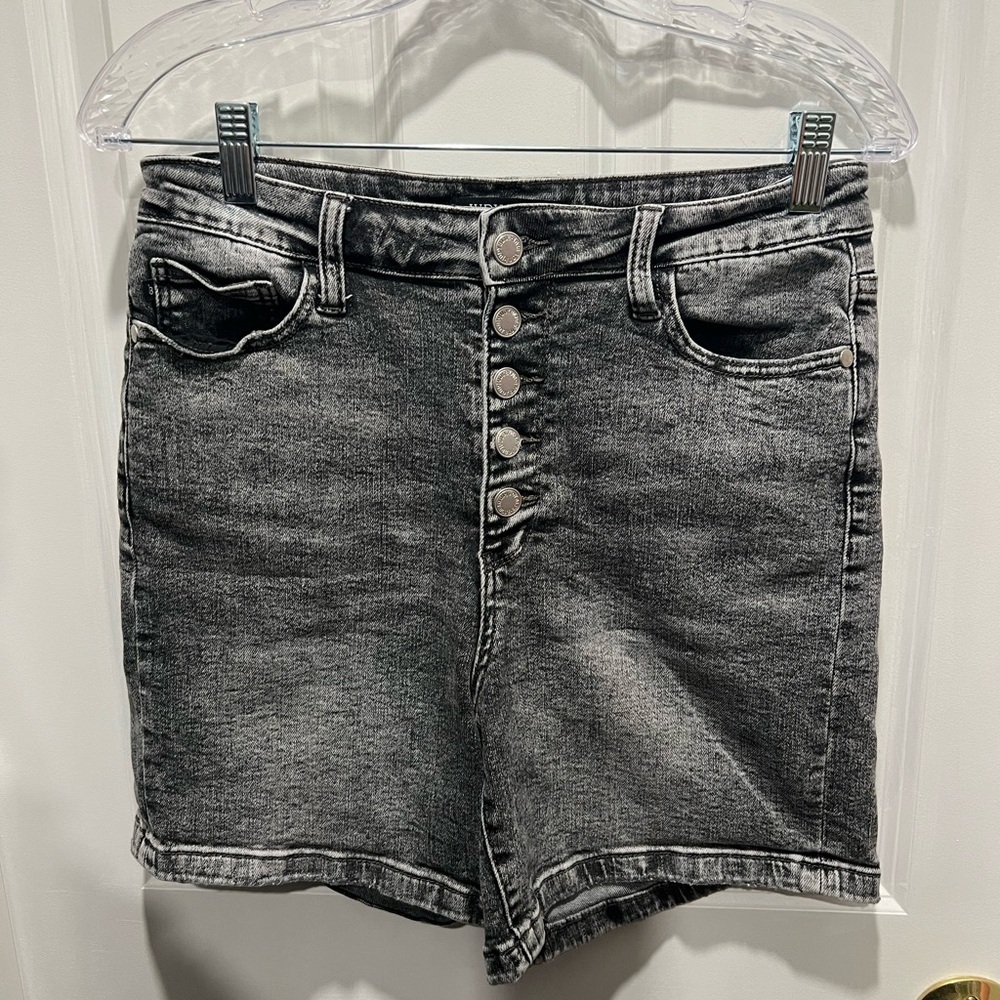 Judy Blue Black Jean Shorts High-Waisted Stretch